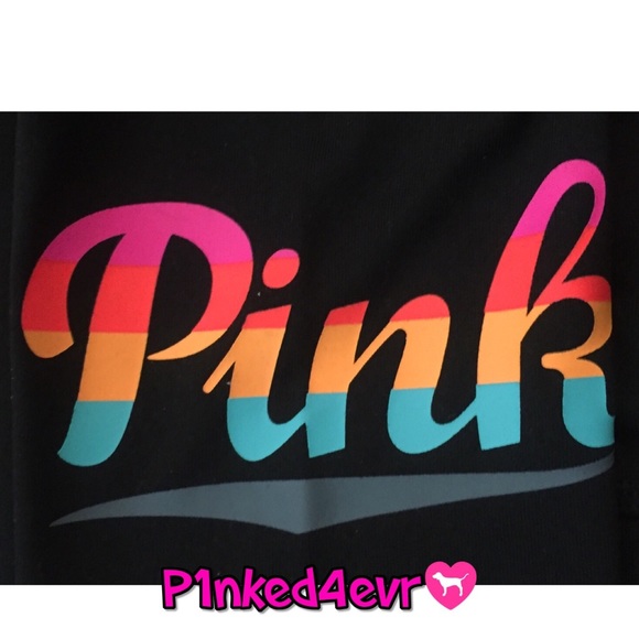 VS PINK Ombré Rainbow Black Cowl Neck & Leggings - Picture 6 of 7